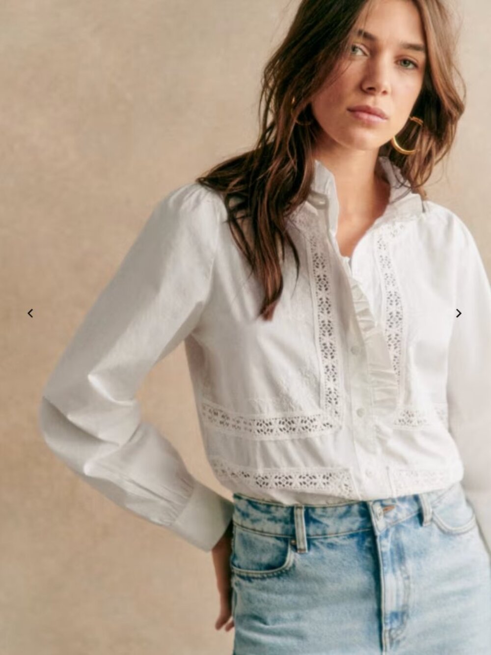 Sezane Ulysse Shirt Ecru 34